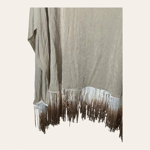 Women’s TRAVELERS BY CHICO’S FRINGE‎ TOP BROWNS IN COLOR SIZE S/MP - Picture 5 of 9